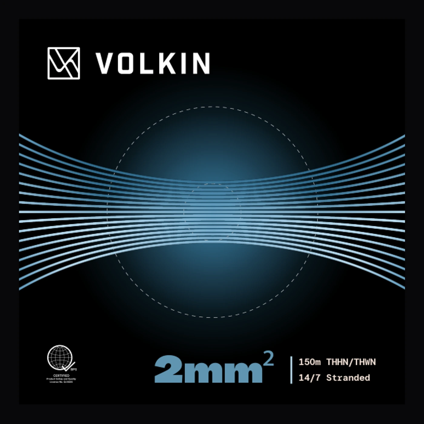 VOLKIN 2mm² THHN/THWN box front