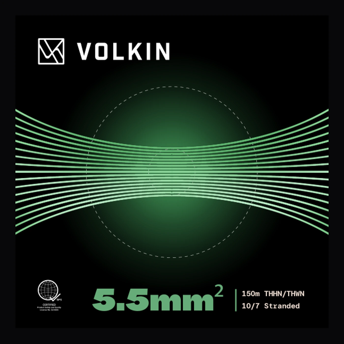 VOLKIN 5.5mm² THHN/THWN box front